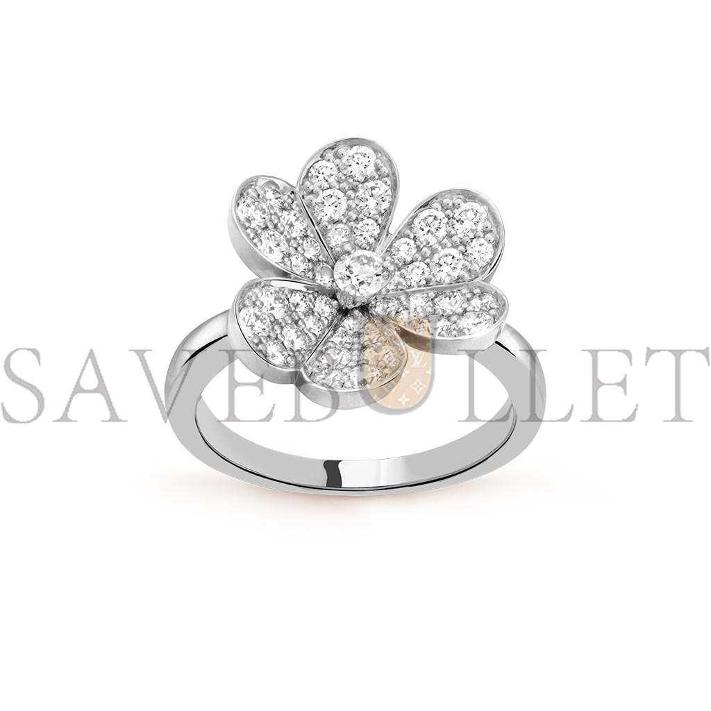 VAN CLEEF ARPELS FRIVOLE RING, 1 FLOWER - WHITE GOLD, DIAMOND VCARD31600 VAN CLEEF ARPELS FRIVOLE RING, 1 FLOWER - WHITE GOLD, DIAMOND VCARD31600